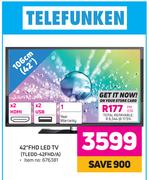 Telefunken 42" FHD LED TV TLEDD-42FHD/A