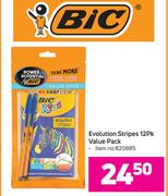 Bic Evolution Stripes 12 Pack Value Pack