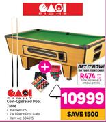 Easi Eight Coin Operated Pool Table