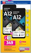 2 x Samsung Galaxy A12 4G Smartphone-On Smart Top Up XS+ + On Promo 65