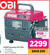 Ryobi 650W Generator RG-950