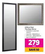 Lisa Or Over The Door Mirror-Each