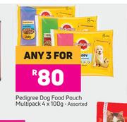 Pedigree Dog Food Pouch Multipack Assorted-For Any 3 x 4 x 100g
