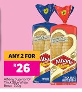 Albany Everyday Or Thick Slice White Bread-For Any 2 x 700g