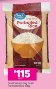 Great Value Long Grain Parboiled Rice-10Kg Each