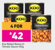 Koo Baked Beans In Tomato Sauce-For-4 x 410g