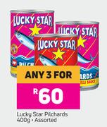 Lucky Star Pilchards Assorted-For Any 3x400g