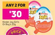 Kinder Joy Girl's Or Boy's-For Any 2 x 20g