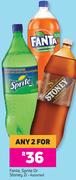 Fanta, Sprite Or Stoney Assorted-For Any 2 x 2Ltr
