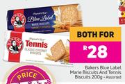Bakers Blue Label Marie Biscuits And Tennis Biscuits 200g Assorted-For Both