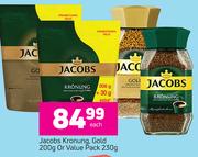 Jacobs Kronung, Gold 200g Or Value Pack 230g-Each