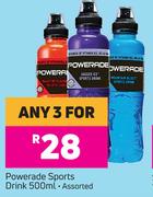 Powerade Sports Drink Assorted-For Any 3 x 500ml