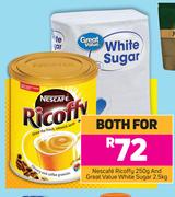Nescafe Ricoffy 250g And Great Value White Sugar 2.5kg-For Both