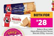 Bakers Blue Label Marie Biscuits And Tennis Biscuits 200g Assorted-For Both