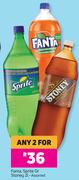 Fanta, Sprite Or Stoney Assorted-For Any 2 x 2Ltr