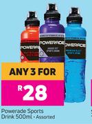 Powerade Sports Drink Assorted-For Any 3 x 500ml