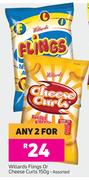 Willards Flings Or Cheese Curls Assorted-For Any 2 x 150g