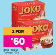 Joko Tagless Teabags-For 2 x 100's