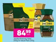 Jacobs Kronung, Gold 200g Or Value Pack 230g-Each