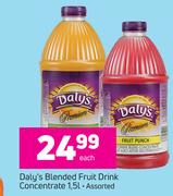 Daly's Blended Fruit Drink Concentrate Assorted-1.5Ltr Each