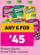 Rhodes Squish Puree Assorted-For Any 6 x 110ml