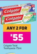 Colagte Total Toothpaste-For Any 2 x 75ml