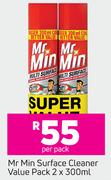Mr Min Surface Cleaner Value Pack-2 x 300ml Per Pack