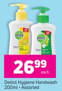 Dettol Hygiene Handwash Assorted-200ml Each