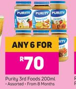 Purity 3rd Foods Assorted-For Any 6 x 200ml