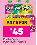 Rhodes Squish Puree Assorted-For Any 6 x 110ml