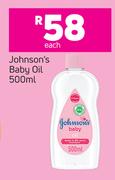 Johnson's Baby Oil-500ml Each
