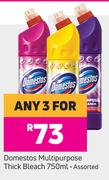 Domestos Multipupose Thick Bleach-For Any 3 x 750ml