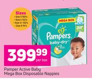 Pampers Active Baby Mega Box Disposable Nappies-Per Box