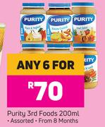 Purity 3rd Foods Assorted-For Any 6 x 200ml