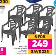 Kingstone Low Back Chair-For 6