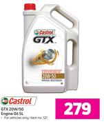 Castrol GTX 20W/ 50 Engine Oil-5Ltr