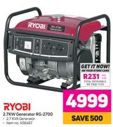 Ryobi 2.7KW Generator RG-2700