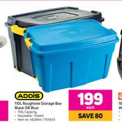 Addis 110L Roughtote Storage Box (Black Or Blue)-Each