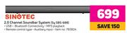 Sinotec 2.0 Channel Soundbar System SY SBS-688