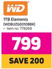 WD 1TB Elements WBBUZG0010BBK