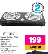 Logik Double Hotplate (Black) RSH-080449