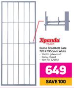 Xpanda Econo Shootbolt Gate 770 x 1950mm White