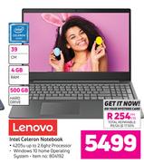 Lenovo Intel Celeron Notebook