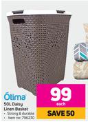 Otima Daisy Linen Basket-50Ltr Each