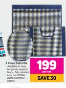 3 Piece Bath Mat-Per Set