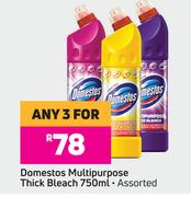 Domestos Multipurpose Thick Bleach Assorted-For Any 3 x 750ml