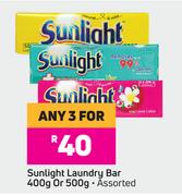 Sunlight Laundry Bar 400g or 500g Assorted-For Any 3