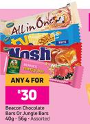Beacon Chocolate Bars Or Jungle Bars Assorted-For Any 4 x 40-56g