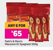 Fatti's & Moni's Macaroni Or Spaghetti-For Any 6 x 500g