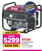 Ryobi 2.7Kw Generator RG-2700